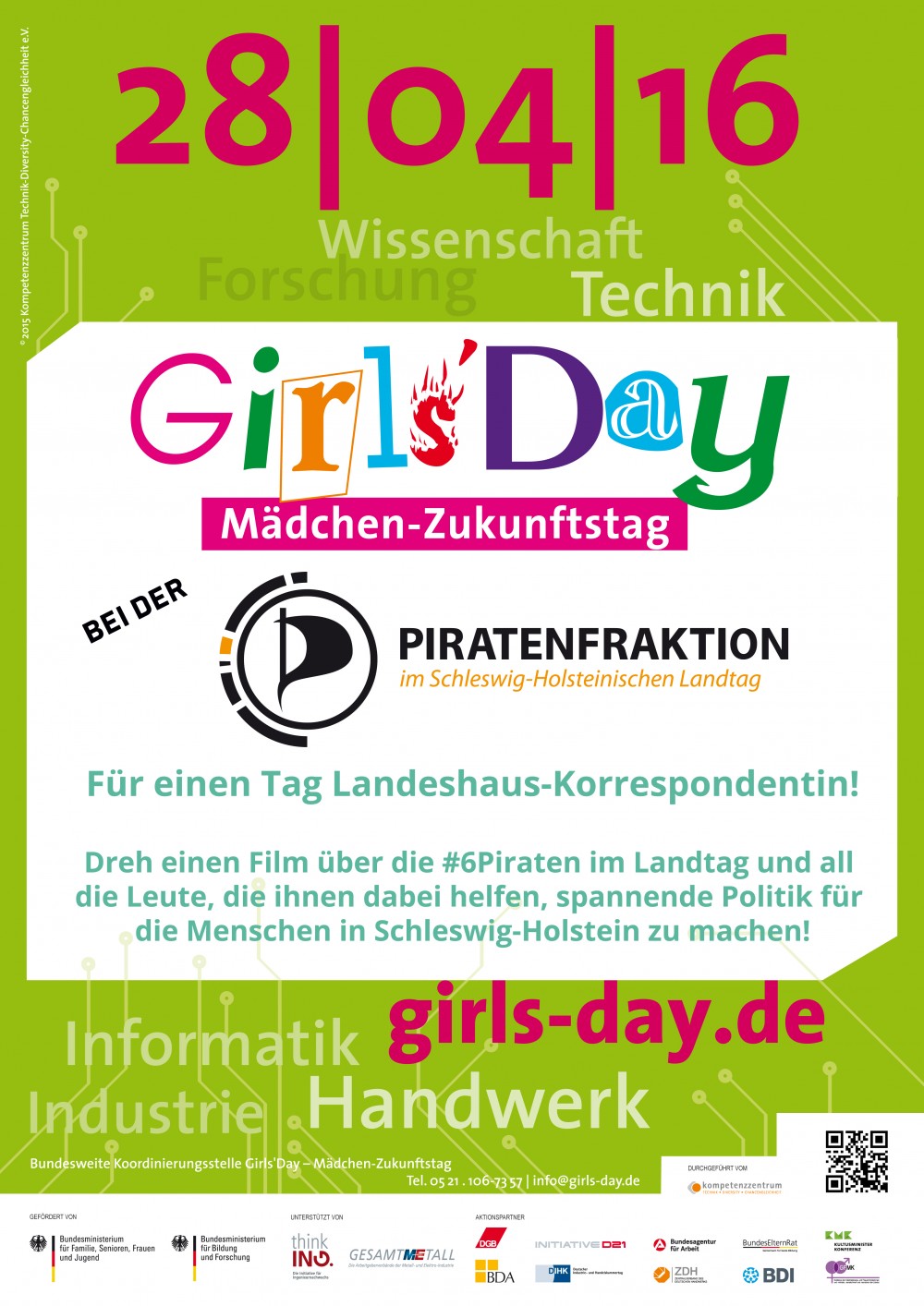 Plakat Girls'Day Ð Mdchen-Zukunftstag 28|04|16